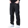 Generic Jeans da uomo foderati in pile invernali Sherpa, pantaloni in denim stretch, taglia forte, vita media, jeans casual, morbidi, termici, in morbido velluto, con tasche, Nero , XXL