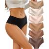 Sth Big Mutande Donna Senza Cuciture Vita Alta Slip Microfibra Intimo Sexy Multipla Culotte Underwear Invisibili Mutandine Donna Briefs Pacco da 6