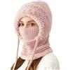 Generico Cappelli A Maglia per Donne,Maschera Riscaldata per Il Viso,Foulard Invernale per La Testa - per Escursionismo E Ciclismo E Viaggi E Sci E Bici E Snowboard E Altri Sport