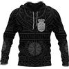 SBRTL Uomo Vikings Streetwear, 3D all-Over Print Mjolnir Thor's Hammer Tattoo Runeshoodie Norse Mythology Sweatshirt Long Sleeve Case Unisex Casual Tops Street Sweater,Zipper b,XXL