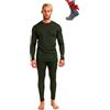 Merino.tech Intimo Termico Uomo Lana Merinos - Completo Termico + Calzini | Maglia e Pantaloni Leggero, Medio, Pesante, Traspirante, Drenante, Anti-Odore, Non Pizzica per Trekking, Sci, Outdoor