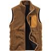 Foweknow Gilet in pile da uomo caldo Teddy autunno sottile peluche gilet invernale senza maniche outdoor antivento gilet trapuntato per uomo leggero gilet da lavoro streetwear grandi taglie, gold, L