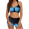 LKRSEEF Costume Due Pezzi Donna Bikini Donna Mare Curvy Costumi da Bagno A Pantaloncino Fascia Nuoto Imbottito con Volant Ferretto Triangolo Top XS 2 Piscina Sexy Perizoma Completi Sportivo Costumino