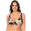 Vivisence 3203 Bikini Pezzo sopra Coppa Morbida, Blu Scuro,6C