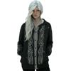 Duohropke Cardigan da donna con cappuccio, maglia grossa, oversize, maglione vichingo, stampa digitale 3D, maglione natalizio colorato, maglione con cappuccio, caldo cappotto lavorato a maglia