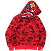 LIAOPUFUS Uomo 3D Stampato Shark Felpa con Cappuccio Hip Hop a Maniche Lunghe Zipper con Cerniera Mimetica Moda Street Wear