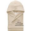 MAYRA Accappatoio Personalizzabile in Nido D'Ape 100% Cotone con Cappuccio | Taglie Grandi | Adulto, Uomo, Donna | Personalizzato con Iniziali, Nome, Logo | Ricamo Made in Italy (Tortora, x_l)