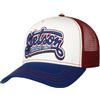 Stetson Cappellino Trucker Lettering Uomo - cap Berretto Baseball Mesh Snapback, con Visiera Estate/Inverno Estate - Taglia Unica Blu-Rosso