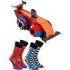 Rainbow Socks - Uomo Donna Calzini Race Car Auto da Corsa Go kart - Regalo Divertente - 2 Paia - Taglia EU 36-40