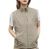 Generisch Gilet leggero da donna per esterni senza maniche, stile cargo, sottile, gilet da lavoro, primavera, autunno, gilet per il tempo libero, gilet in softshell, gilet sportivo, traspirante, multifunzionale