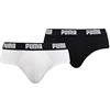 PUMA Men Basic - Slip da uomo, confezione da 8 bianco/nero (301). XL