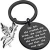 AKTAP Phoenix Encouragement Keychain Phoenix Jewelry for Friends She Fell She Broke and Then She Rose Again Phoenix Charms