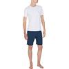 Emporio Armani Pyjamas Endurance, Set Pigiama Uomo, Bianco/Blu (Abyss), S