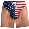Generico Costume da bagno da uomo patriottico divertente personalizzato, Libertà e relax - Slip finti con bandiera degli Stati Uniti Pantaloncini da spiaggia 3D, Regalo personalizzato per vacanze (#A,XXL)