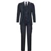 Tru Clothing Abito da Uomo Grigio Antracite Classico 3 Pezzi in Tweed a Spina di Pesce 60