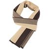 WANYING Sciarpa Uomo Giovane Autunno Inverno 6% Lana Morbido Business 180 × 30 cm a Righe cachi marrone