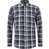 YOUTHUP Uomo Camicia a Quadri Maniche Lunghe Stile Ufficio Elegante Casual, Blu, M