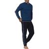 Generico Lotto Pigiama Felpato Uomo Sportivo Caldo Invernale Felpa di Cotone (IT, Testo, XXL, Regular, Regular, Jeans LP2120)