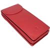 Prime Hide Primehide Custodia per occhiali doppia in pelle, 2 scomparti, 16 x 7,5 x 3 cm, Rosso, 16 x 7.5 Centimeters