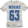 MAKAYA MÜCKE 63 - Maglietta Bulldozer T-Shirt Grigio XXXXL