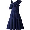 Arshiner Ragazze Abito Una Spalla Bambini Estivo Festa Abiti Papillon Casual Vestito Senza Maniche Abiti per Ragazze 5-14 Anni