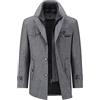 YOUTHUP Cappotto da Uomo in Lana Corto Invernale Spesso Cappotto Giacca Casual Regular Fit