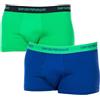 Emporio Armani Set 2 Pezzi Boxer 111210-6P717 Verde/Blu Royal 2XL