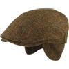 Hut Breiter Breiter Berretto Invernale da Uomo con paraorecchie, con Visiera Flatcap, 100% Lana con paraorecchie Pieghevole, Delicato sulla Pelle e Confortevole