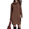 Angel ZYJ Abito in Maglia da Donna a Collo Alto Vestito Maglione, Manica Lunga Autunno e Inverno Vestito Casual Vestiti (as6, Alpha, l, Regular, Regular, Cammello, L)