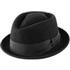 Classic Italy - Cappello Pork Pie Feltro Classic Diamond Porkpie - Size 61 cm - Noir