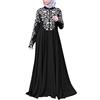 BOTCAM Abito da donna musulmano musulmana con hijab, abito musulmano con cappuccio vestito da preghiera stampata Abaya Abito Islamico Medio Oriente Dubai Turchia Arabo Caftano Abito Per Ramadan
