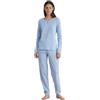 Noidinotte; more than pyjamas Noidinotte - Pigiama Donna in Cotone con Top Manica Lunga e Pantalone