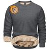 TACVASEN Uomo Felpe Foderate Camicie Sportive a Maniche Lunghe Maglioni Caldi Invernali, Grigio Scuro, XL