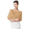 BEAUTELICATE Donna Pelliccia Sintetica Stola Elegante Coprispalle Scialle Winter per Abito da Sposa Matrimonio Invernale Cerimonia Sposa Damigella