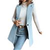 Cocila Gilet Casual Da Donna In Lana Con A Stile Western Senza Maniche Un Bottone Cardigan Elegante Light Blue Xl Giacca Di Pelle Elegante Camicia Donna Viscosa Giacca In Felpa Giubbotto