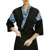 Generico Giaccone Da Chef In Stile Giapponese, Camice Da Cucina Con Maniche 3/4 Unisex, Giacche Professionali Da Cucina Per Uomini E Donne(Size:XL,Color:i)