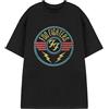 Foo Fighters Maglietta da Uomo Fighters | Fulmine Nero a Maniche Corte | Maglietta Grafica per Gli Appassionati di Musica | Merce Ufficiale Rock Band | Abbigliamento Musicale Alternativo