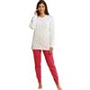 Karelpiù Pigiama Donna Cotone Leggero Lungo Estivo - Pigiama Lungo Due Pezzi Aperto o Chiuso in 100% Fresco Cotone. Taglie Over Size