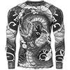 LAFROI Maglia a Compressione a Maniche Lunghe UPF 50+ a Compressione a Strato Base di Protezione Rash Guard-CLY08, Dragon, LG