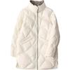 Suncadmious Donna Inverno Caldo Ispessito Lungo Piumino Elegante Colletto Sottile Bottone Cappotto Parker con Tasche Caldo Cappotto Invernale