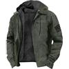 Generico Cappotto Uomo Felpa Pile Uomo Taglie Forti Militare Giubbotto Elegante Jacket Casual Sportivo Antivento Giacca Termica Softshell Trekking Tattico Black Friday 2025 Abbigliamento 2#verde militare 8XL