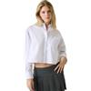 Guess Jeans Donna Camicia Comfort Fit Tessuto Top GJ Cropped Manica Lunga Camicia M