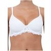 LORMAR 1 Pezzo Reggiseno Mousse Pizzo in Microfibra e Pizzo con Ferretto - Coppa B - C, Bianco 5B