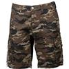 JRC 993236 Mikonos Pantalone Corto da Uomo Multitasche Elasticizzato Tessuto Prelavato Elastici in Vita sui Fianchi Camouflage Green (4XL)