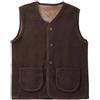 YONGHONGKEJI Smanicato Donna,Gilet In Pile Teddy per Donna Scaldamuscoli Gilet Tinta Unita Leggero Comodo Senza Maniche con Bottoni E Tasche Marrone Scuro Taglia S