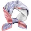 LumiSyne Sciarpe Di Seta Donna Foulard Quadrata Motivo Classico Pied De Poule a Quadri Stampata Cavallo Retrò Morbido Raso Foulard Piccolo Decorativo Copricapo Bandane Fascia Per Capelli Fazzoletto