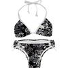TBOUOBT Bikini da Donna Set 2 Pezzi Costumi da Bagno Stampati Floreali,Pittura a Olio degli Uccelli dei Fiori della Primavera