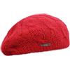 Melegari Cappelleria Berretto di Maglia, Basco di Maglia, Lana Angora, Made in Italy, Donna/Ragazza, Autunno/Inverno (Rosso)