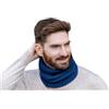 Marenza Scaldacollo Misto Cashmere Uomo Donna Made In Italy Sciarpa Anello Cappellino Cachemire Invernale Unisex Lana Merino Nero Grigio Bianco Beige Scialle Taglia Unica Pashmina Coprispalle (Blu Melange)