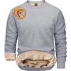 TACVASEN Uomo Felpe Foderate Camicie Sportive a Maniche Lunghe Maglioni Caldi Invernali, Grigio Chiaro, L